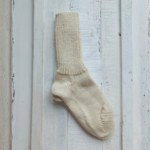 Wollsocken dick Weiß