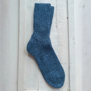 Wollsocken dick Blau