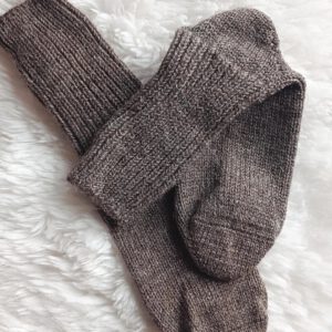 Graue dicke Wollsocken aus 100 % Schurwolle (k.b.T.) – warme Wintersocken für kalte Tage